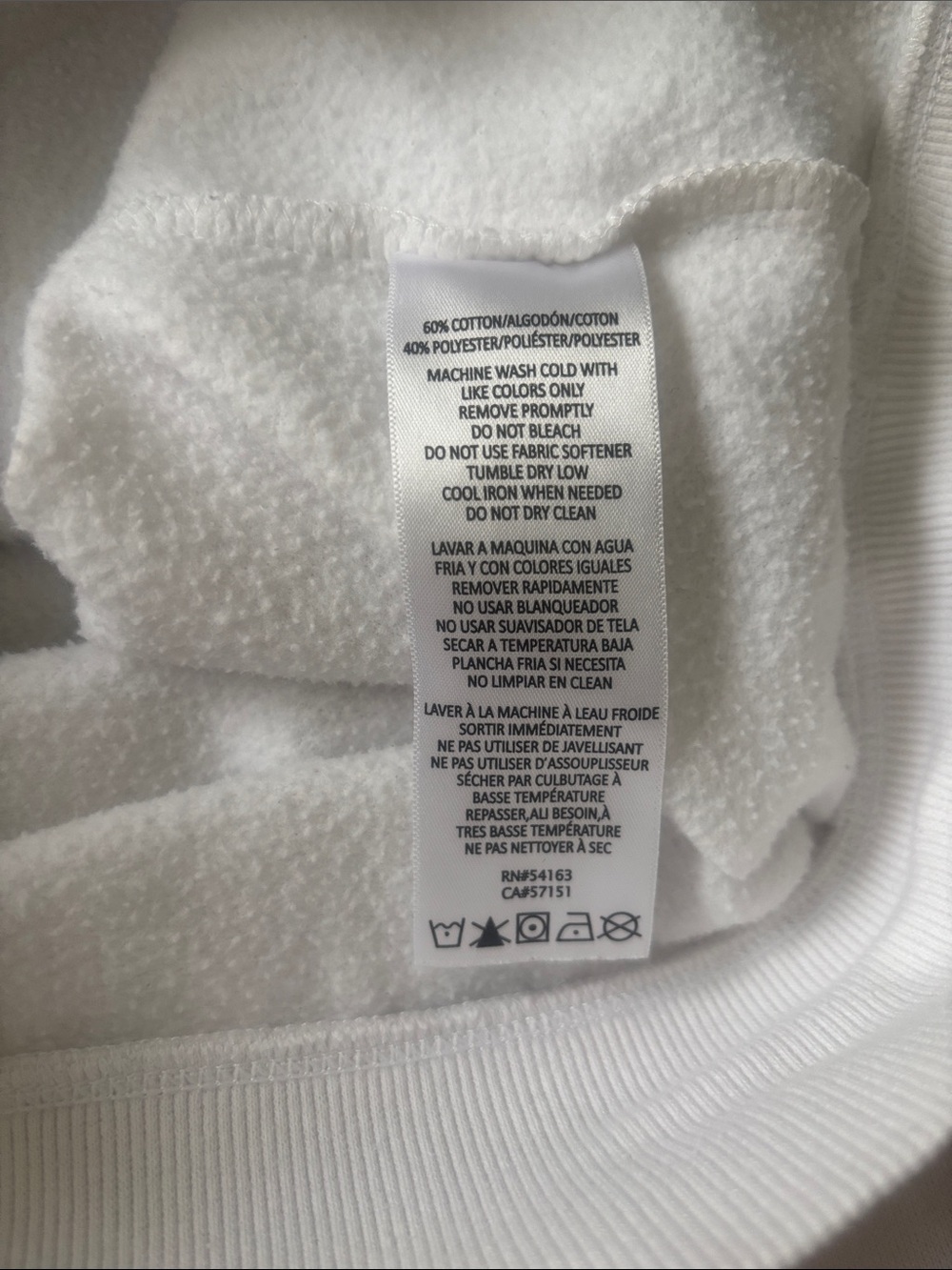 EUC Calvin Klein White Hoodie with Black 'Calvin' Logo - Picture 3 of 5